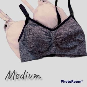 Nursing bras 2pk black & nude, medium